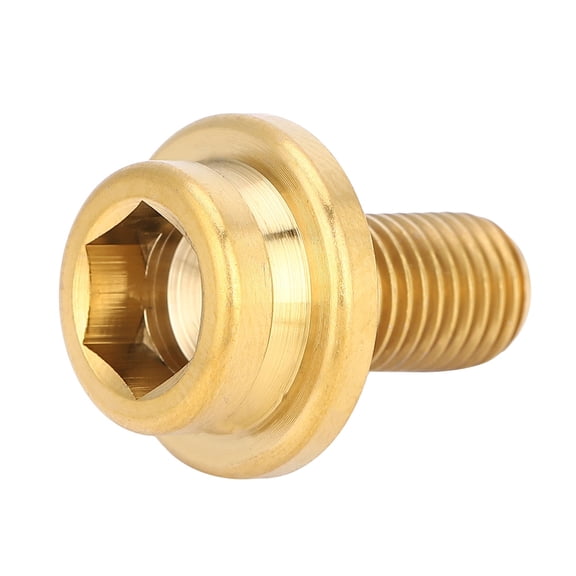 Riousery 1pc M8*15mm Mountain Road Bike Crank Bolt Bottom Bracket BB Axle Screws, Gold (0.59 inches / 15 cm)