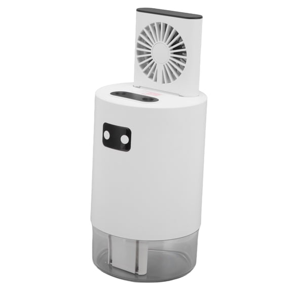 Riousery 2 in 1 Evaporative Air Cooler and Dual Spray Humidifier, Portable USB Charging Lifting Desktop Fan with 1000ml Large Water Tank & Remote Control for Home Office (7.5 inches / 19 cm, White)