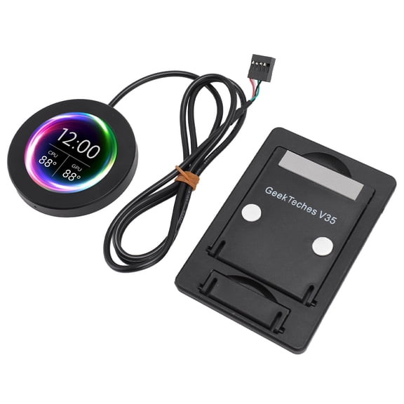 Riousery 2.1 Inch AIO Computer Temp Monitor CPU Cooler LCD Display Upgrade Kit for Water Cooling Systems PC Sensor Panel for AIDA64 Black