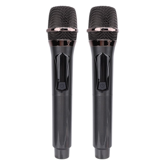 Riousery 2.4G Handheld Wireless Microphone Set Dual Dynamic Singing Mic Kit with Rechargeable Receiver for Karaoke Party Speech Lecture (11.8 x 5.9 x 2.4 inches / 30.0 x 15.0 x 6.0 cm)