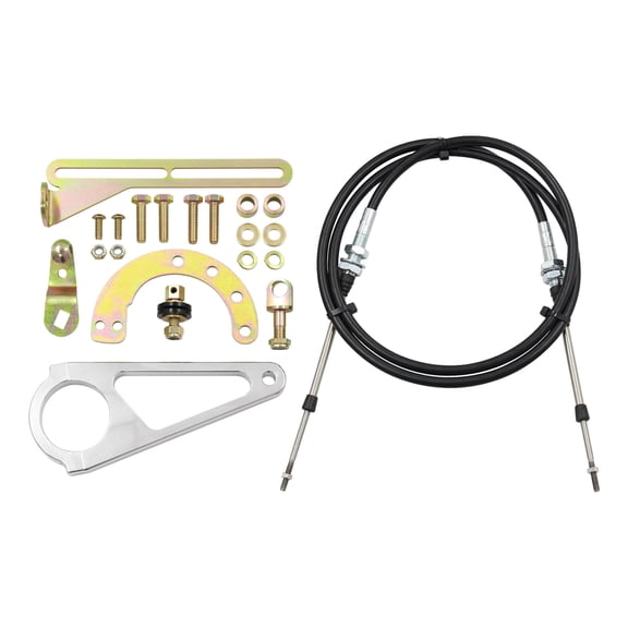Riousery 2-Inch / 5.08 cm Column Cable Shift Linkage Kit Replacement for GM TH350 TH400 700R4 TH200 2004R 4L60 4L80E Transmission