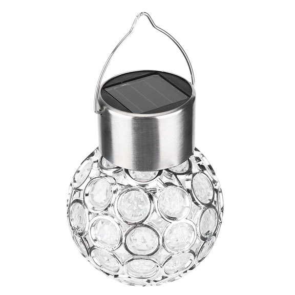 Riousery 2-Pack LED Hanging Lamp Solar Powered Ball Light, Color Changing Outdoor Garden Decor. Light Control Amorphous Silicon Landscape Lighting for Patio Lawn Walkway Decoration