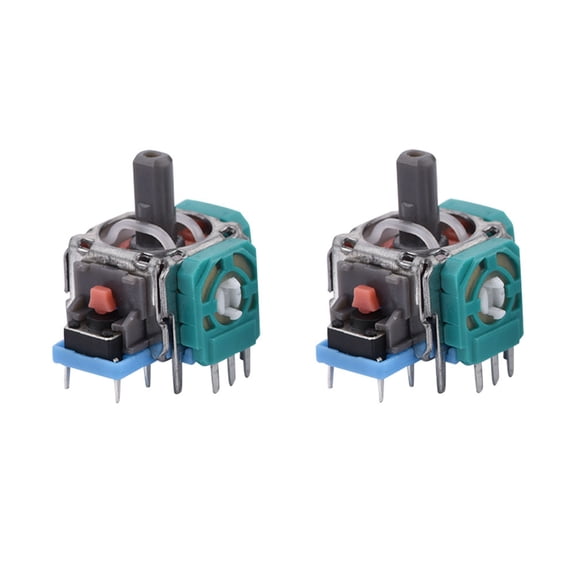 Riousery 2 Pcs Analog Stick 3D Joystick Replacement for PS4 Controller, 0.9 inches / 2.3 cm Compact Design, Video Game Console Repair Parts