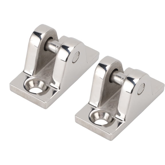 Riousery 2 Pcs Boat Bimini Top Deck Hinge Mount 316 Stainless Steel Fitting High Flatness Hardware for Fishing Boat Yacht Marine (2.05 in / 52 mm)