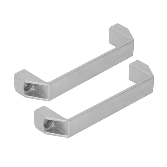 Riousery 2 Pcs Door Handle Pull 7.9 Inches / 20 cm Hole Spacing Aluminum Alloy Cabinet Gate Handle Silver