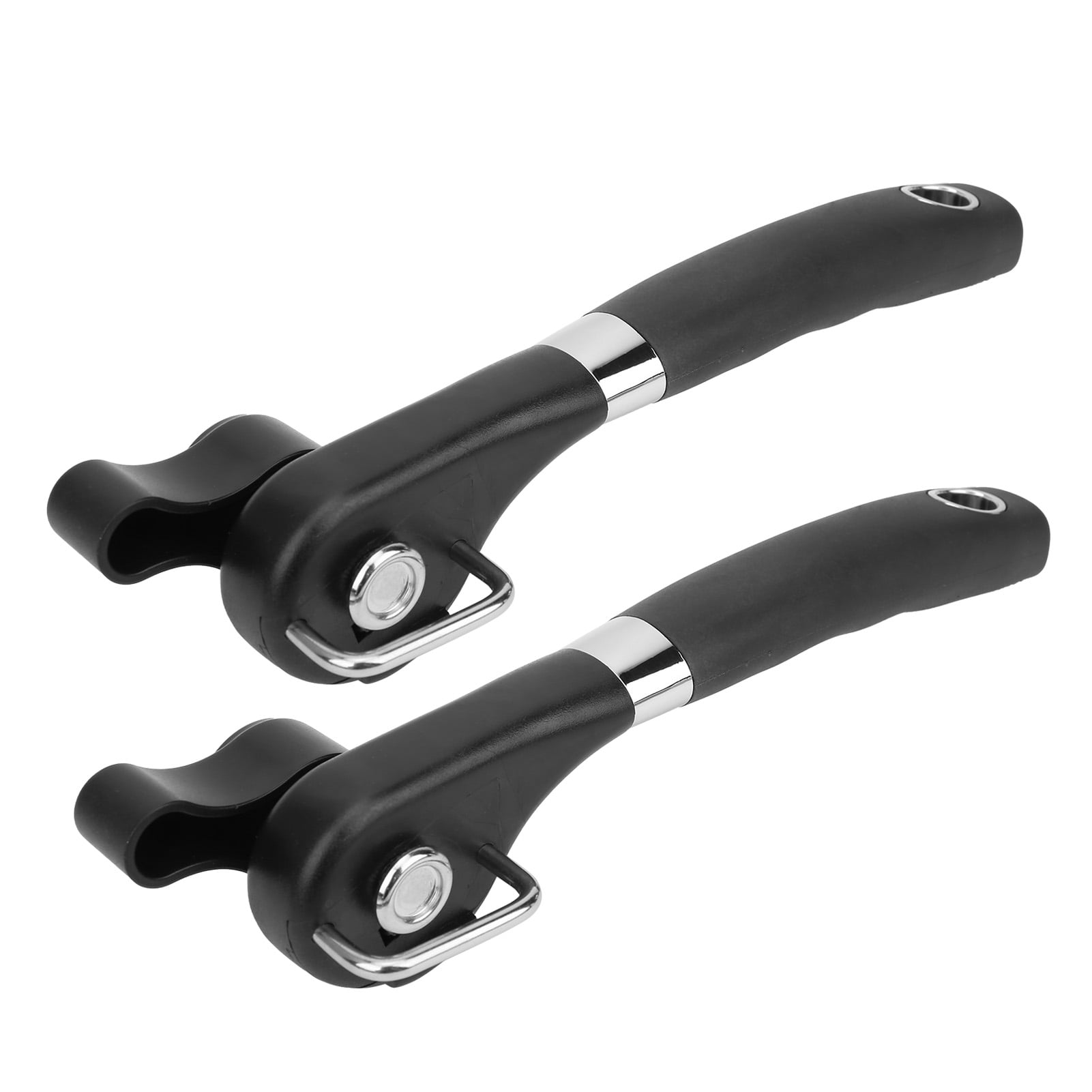 Riousery 2-Set Professional Stainless Steel Manual Can Opener with Smooth Edge Safety Cut for Kitchen (8.66 inches / 22.0 cm), Ergonomic Handheld Tin Opener and Bottle Opener Tool