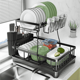 Dish Drying Rack with Drainboard Tier Dish Rack for Kitchen