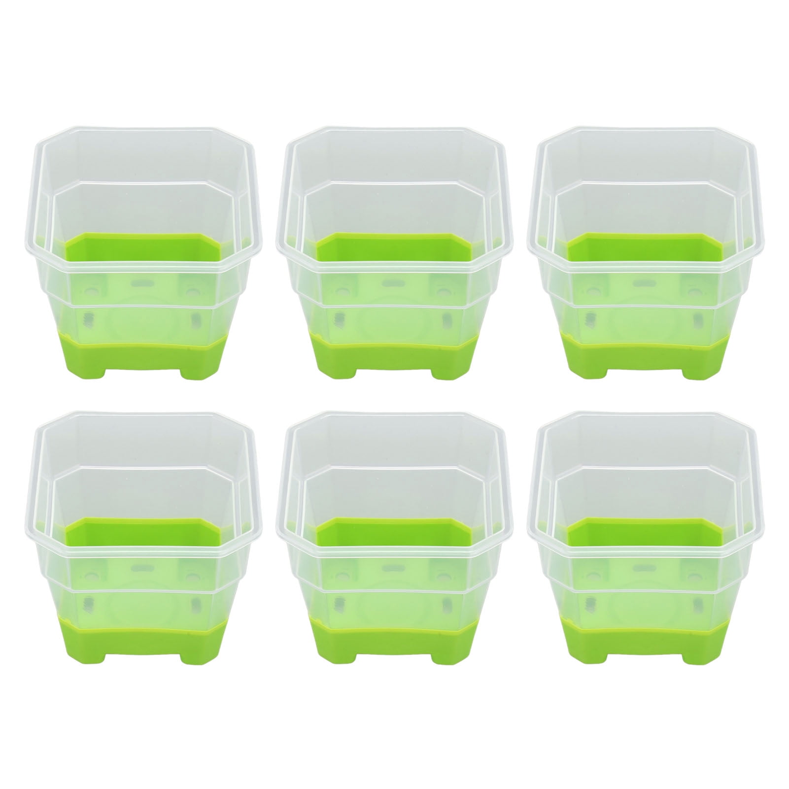 Riousery 20 Pcs Square Silicone Nursery Pot Planters Variety Pack Reusable Seed Starting Pots with Drainage Holes for Indoor Outdoor Plants Gardening Green 3.94 inches / 10 cm