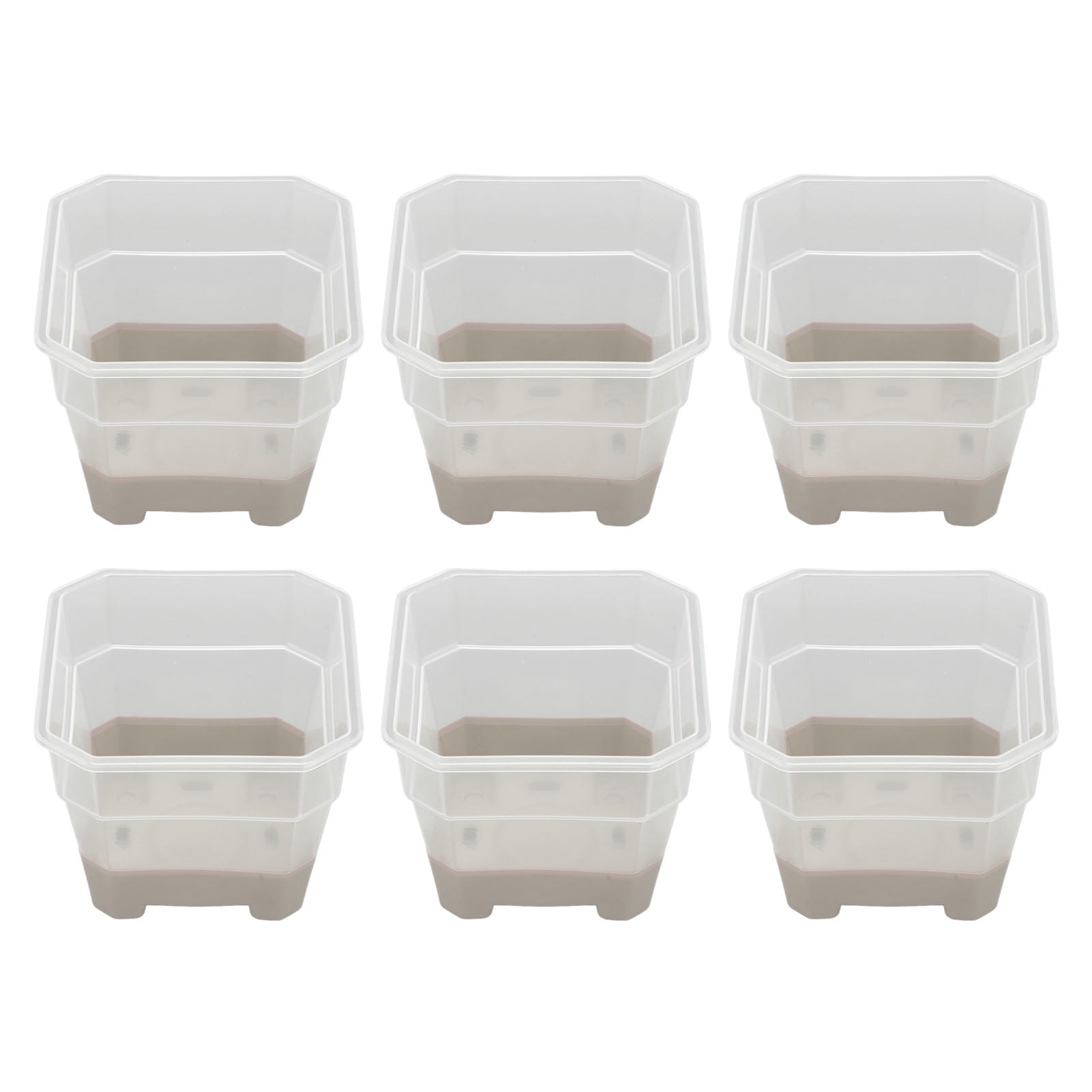 Riousery 20 Pcs Square Silicone Nursery Pot Planters Variety Pack Reusable Seed Starting Pots with Drainage Holes for Indoor Outdoor Plants Gardening Grey 3.94 inches / 10 cm