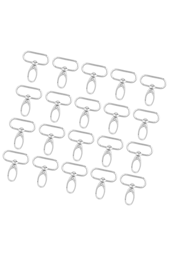 20 Pcs Zinc Alloy Bag Clasps Swivel Trigger Clips Keychain Key Ring Hooks (1.25 in / 32 mm)