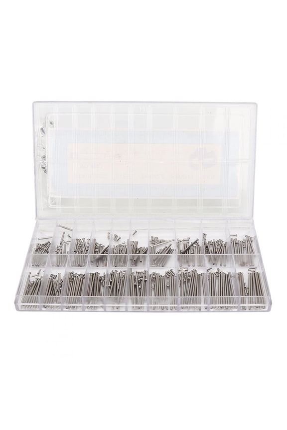200pcs Watch Repair Tool Kit, 20 Sizes 1.2mm Watch Band Spring Strap Link Pins Accessory, Alloy Steel Replacement Parts for Watchmaker (0.04 inches / 1.2 mm Thickness)[cite: 1]