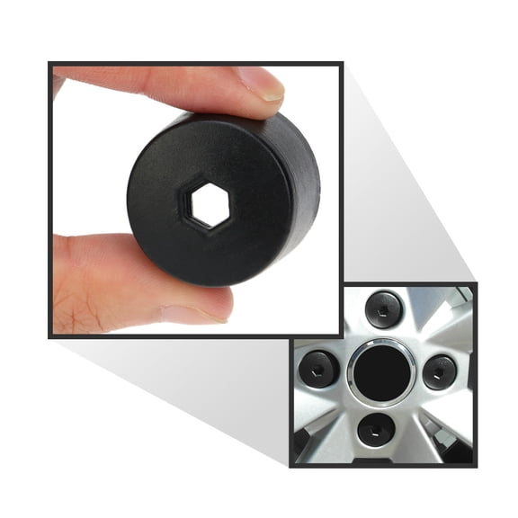 Riousery 20Pcs 17mm / 0.67 inches Car Wheel Nut Cover Bolt Cap Removal Tool for VW Golf Bora Passat