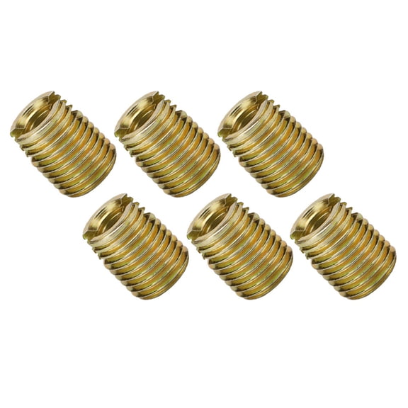 Riousery 20Pcs 302 Carbon Steel Self Tapping Thread Insert Accessories (Inner M3x0.5 Outer M5x0.5) 0.24 inches / 6 mm