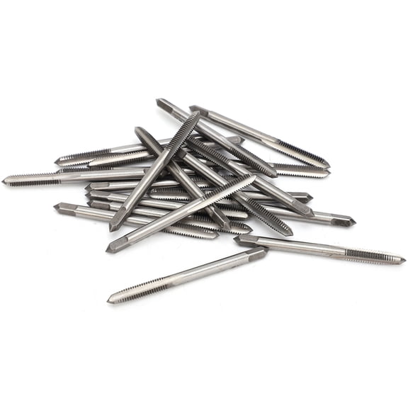 Riousery 20Pcs Alloy Tool Steel Metric Hand Tap Set Durable Screw Thread Tapping Hand Tool M4 Straight Groove Design for Metal Wood Plastic Processing Maintenance