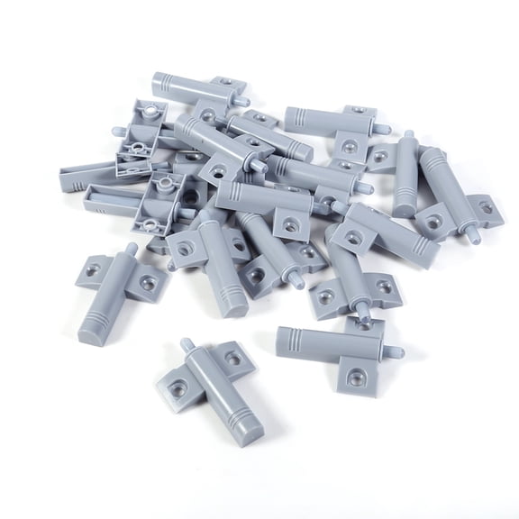 Riousery 20Pcs Kitchen Cabinet Door Stop Drawer Soft Quiet Close Closer Damper Buffers Heavy-Duty ABS Hardware Slam Protection Set (Gray, 2.5 x 1.8 inches / 6.3 x 4.6 cm)