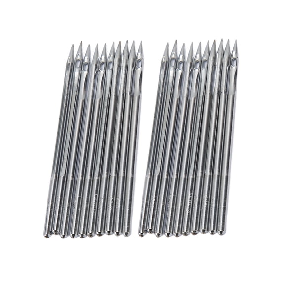 Riousery 20Pcs Shoe Repair Machine Needle Stainless Steel Strong Durable Easy Installation SL 26 Needles for Replacement Stitching Accessories Silver