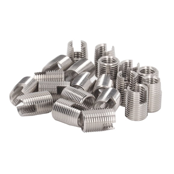 Riousery 20Pcs Slotted Self Tapping Threaded Insert Stainless Steel M16 x 1.5 22mm / 0.87in Thread Insert for Automobile