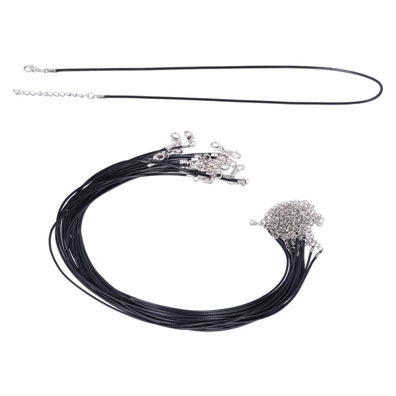 Riousery 20Pcs Waxed Necklace Cords Hanging String for Pendants with Lobster Clasp, DIY Jewelry Making Materials for Necklaces Bracelets Crafts, Wax Wire and Stainless Steel