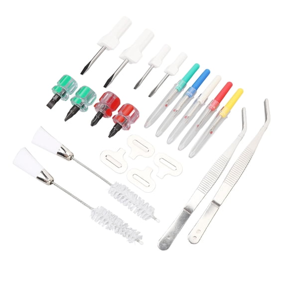 Riousery 21PCS Sewing Machine Cleaning Kit Professional Sewing Machine Repair Tools with Tweezers Screwdriver and Seam Rippers (7.48 inches / 19 cm)
