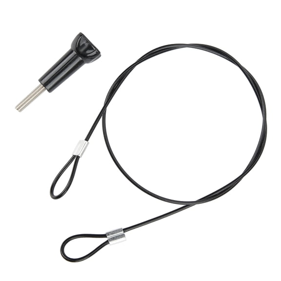 Riousery 23.6 inches / 60 cm Stainless Steel Anti-Lost Tether Lanyard with 1/4 inch Screw for GOPRO OSMO Action Camera Black