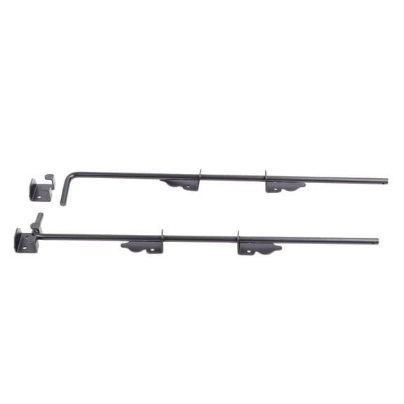 Riousery 24-Inch Heavy Duty Gate Drop Rod Hardware Latch, 2-Pack Steel Ground Gate Stopper Latch for Outdoor Wooden Fences, Shed Doors, and Double Metal Gates (24 inches / 61.0 cm)