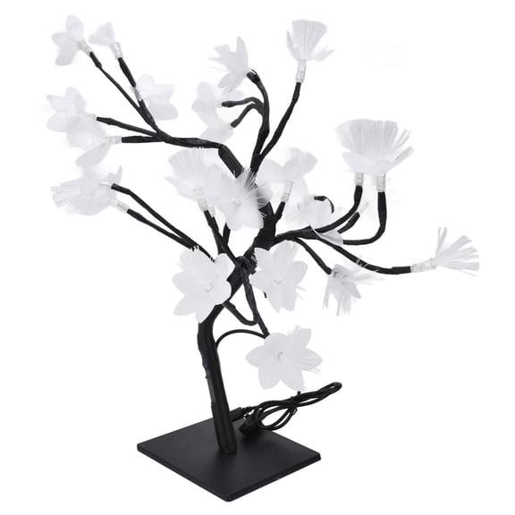 Riousery 24 LED Fiber Optic Tree Lamp USB Powered Warm White Simulation Flower Light for Household Decoration, 14.2 inches / 36 cm