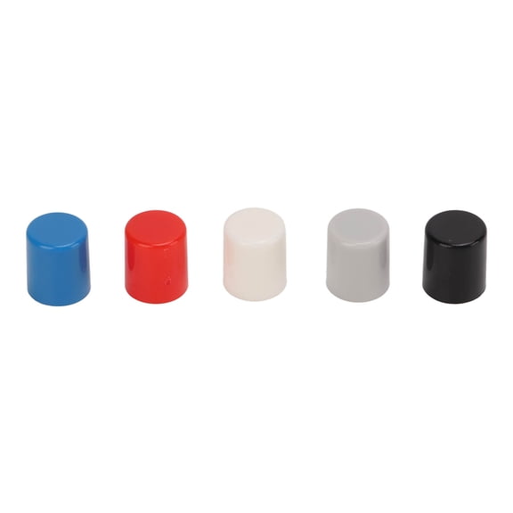 Riousery 250PCS Push Button Caps ABS Plastic 6 Pin Power Self Locking Switch Caps Multiple Colors Assortment Kit For Tactile Switches Electronic Components
