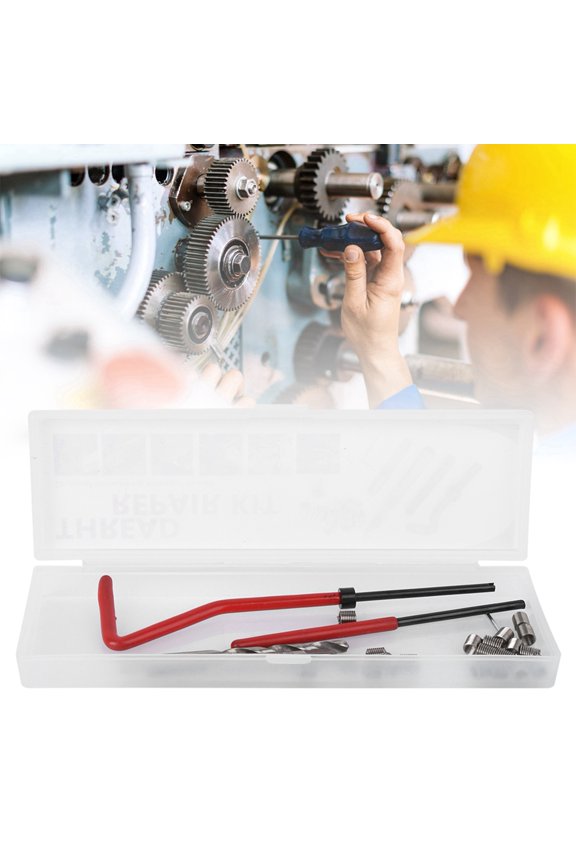 25Pcs Thread Repair Insert Kit M4, Transparent Plastic Box Set for Processing Machinery, 6.69 inches / 17 cm