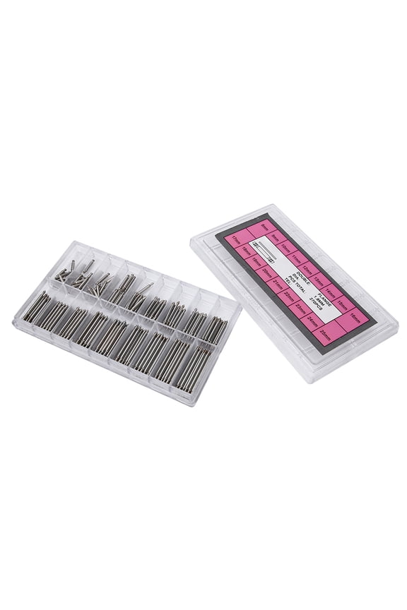 270pcs/Box 1.8mm / 0.07in Professional Watch Band Spring Bars Strap Link Pins Repair Accessory Kit, 8-25mm / 0.3-1in Length Metal Watch Pins for Men and Women Watches