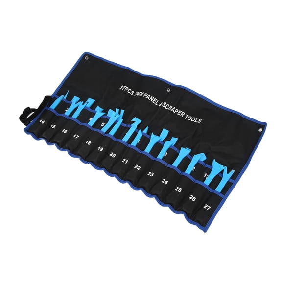 Riousery 27pcs Car Trim Removal Tool Kit with Oxford Cloth Bag Interior Window Door Dash Panel Audio CD Install Blue (10 inches / 25.4 cm)[cite: 1]