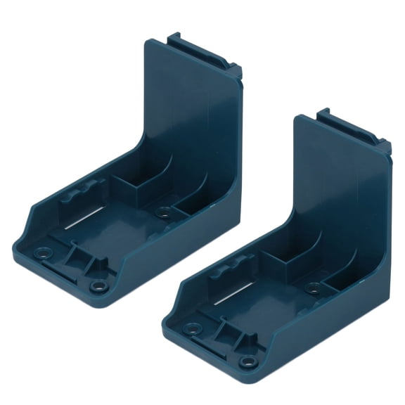 Riousery 2PCS Battery Holder Dual Purpose ABS Burr Free Housing Wall Mounted Power Tool Battery Storage Rack Organizer Black, 3.93 inches / 10 cm