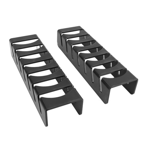Riousery 2PCS Black Acrylic Baseball Cap Holder Organizer Rack, 7-Hat Display Storage Stand