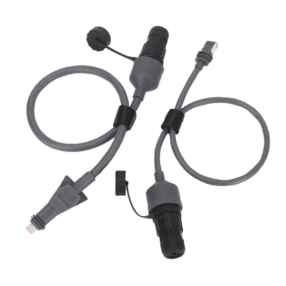 Riousery 2PCS Ethernet Cable Adapter SPX Plug to RJ45 Female Water Proof Coupler for Flat High Performance Router, 1200mbps Transfer Rate, IP68 Waterproof Rating, 21.3 inches / 54 cm Length