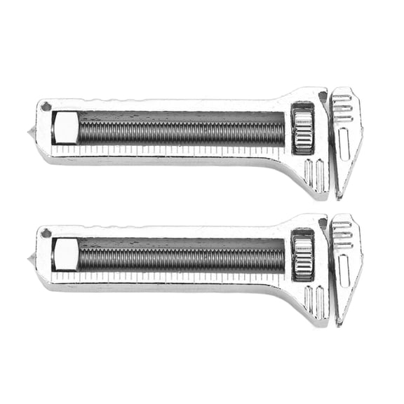 Riousery 2PCS Mini Multitool Wrench Adjustable Compact Multifunctional Bottle Opener Wrench for Everyday Prep Backpacking Camping Hiking Portable Hand Tool Titanium Zinc Aluminum Survival Gear
