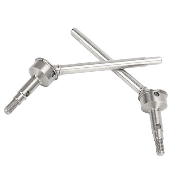 Riousery 2PCS RC Front Axle CVD Efficient Drivetrain Stainless Steel RC Car Front Drive Shaft Upgrade Set for Traxxas 1/18 TRX4M RC Cars Replacement Parts Models (10 inches / 25.4 cm) [cite: 8, 12]