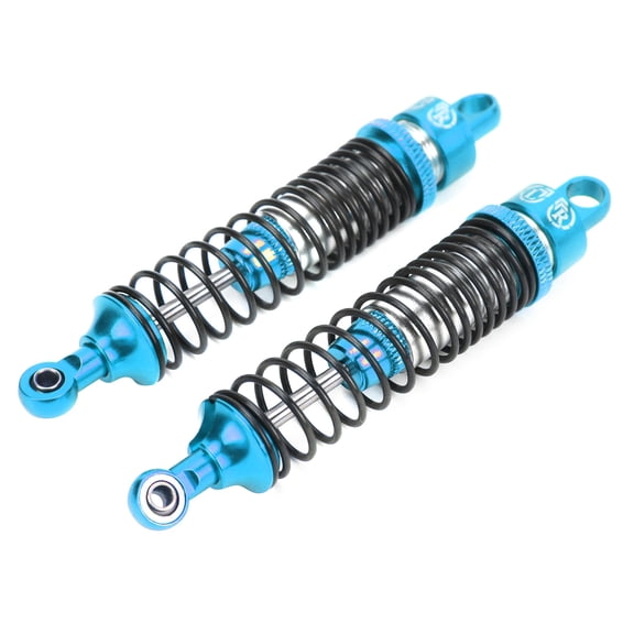 Riousery 2Pcs 100mm (3.9 inches) RC Metal Shock Absorber Damper Set for 1/10 RC Car - Blue