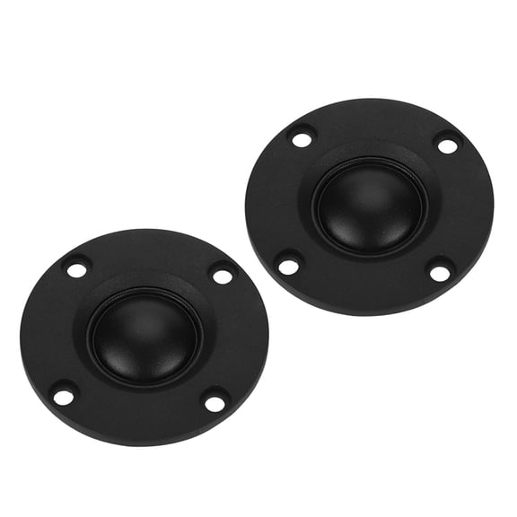 Riousery 2Pcs 30W 6 Ohms Silk Film Dome Tweeter Treble Speaker Hifi Loudspeaker Neodymium Magnetic High Frequency Audio Component Replacement Part Black