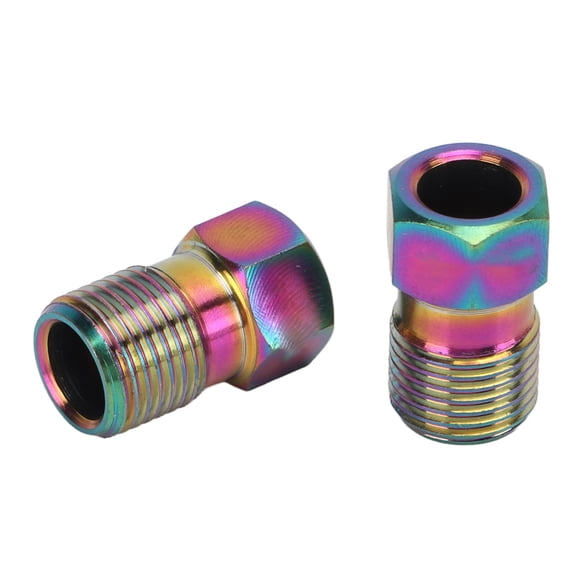 Riousery 2Pcs Colorful Bike Oil Needle Olive Head Ti Alloy Hydraulic Disc Brake Insert Fitting Set Kit for Mountain Bikes (5.91 inches / 15.00 cm)