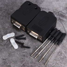 Riousery 2Pcs DB9 9-Pin Screw Type Serial to Terminal Female Connector Adapter with Case Serial to Wiring Terminal DB9-M-8A Adapter 2.2 inches / 5.7 cm[cite: 1]