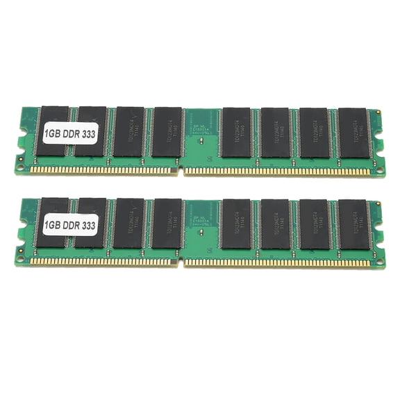 Riousery 2Pcs Desktop Memory Module DDR 333MHz PC-2700 16 Grains 184-Pin 1GB for AMD Computer Hardware