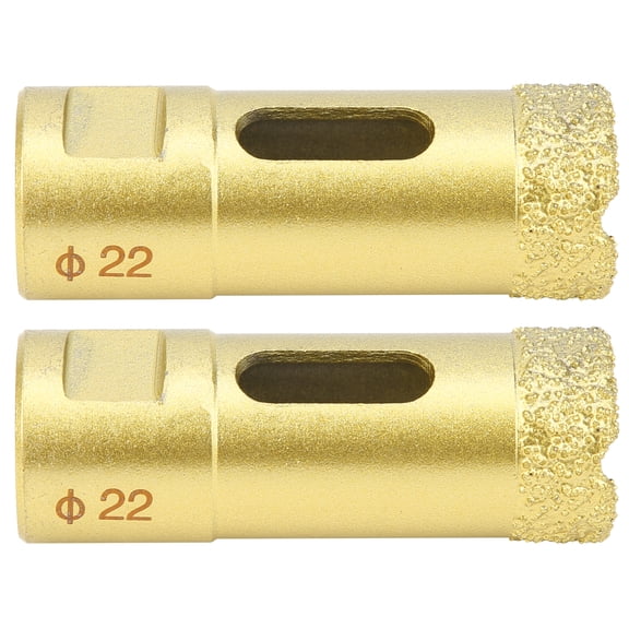Riousery 2Pcs Diamond Hole Saw M14 22mm / 0.86 inches Brazed Drill Bit Set for Marble and Concrete