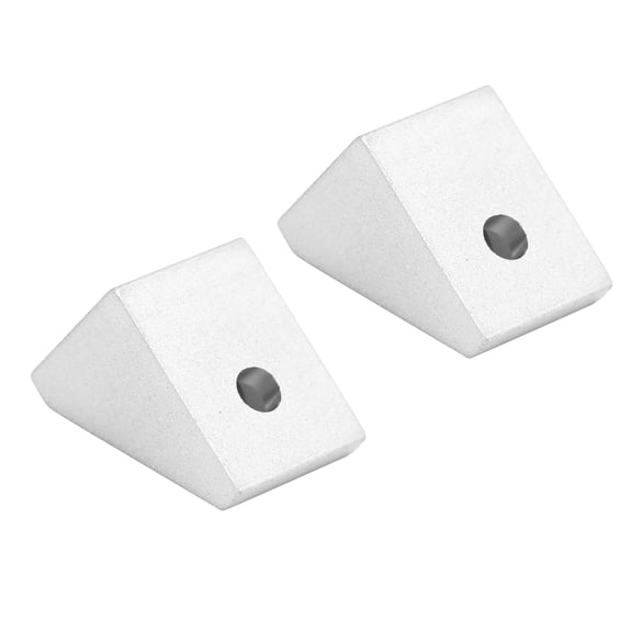 Riousery 2Pcs Inside Corner Gusset Bracket Aluminum Right-Angled Triangle Seat 15x19mm (0.59x0.75 in) for Robotics