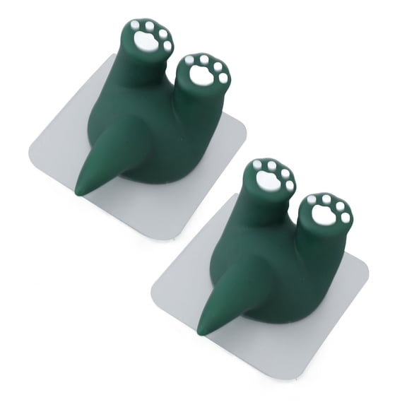 Riousery 2Pcs Kids Toothbrush Holder Cute Dinosaur Tail Shaped Wall Mounted Stand for Bathroom Decor, Animal Toothbrush Rack Organizer, 9.84 inches / 25 cm