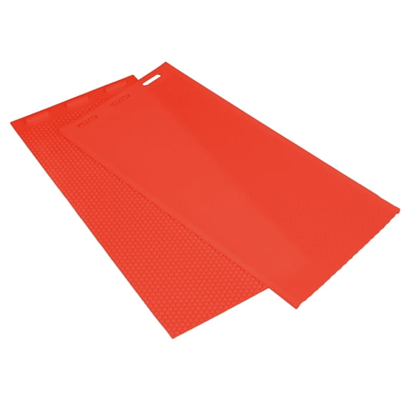Riousery 2Pcs Silicone Beeswax Mold Foundation Press Beekeeping Supplies Set, High Precision 5.4mm Cell Size, Flexible Rubber Craft Mold, 17.4 inches / 44.2 cm by 11.0 inches / 28 cm, Red
