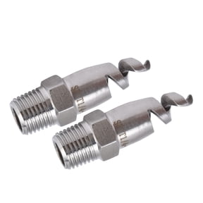 Riousery 2Pcs Stainless Steel Spiral Nozzle Wide Angle Atomization Cone Sprayer (3.2mm Orifice, 1/4in Thread)