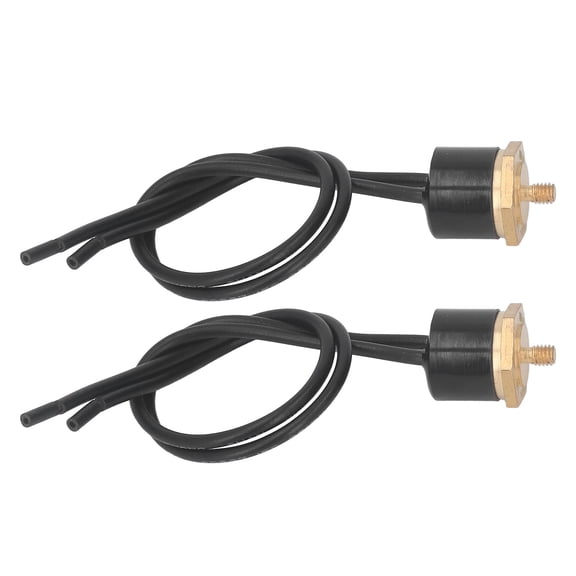 Riousery 2Pcs Thermostat Switch Waterproof No Arcing KSD301 Thermal Control Switch with Wire 250V M4 40C / 104F