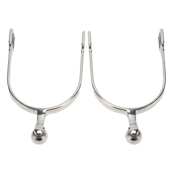 Riousery 2Pcs Women Horse Riding Spurs Stainless Steel Western Spurs with Roller Ball Round End for Equestrian Boots Horsemanship Lovers 5.12 Inches