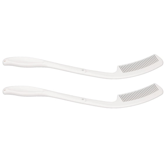Riousery 2pcs Long Curved Handle Hair Comb Foldable Portable Convenience Tool for Elderly Disabled Care Detangling, 14.96 inches / 38 cm Hair Care Accessories Included Storage Bag