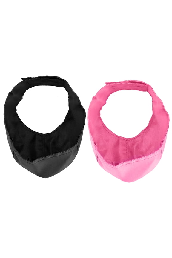 2pcs Pet Cat Muzzle Breathable Nylon Fabric Anti-Biting Face Guard for Bathing Surgery Grooming, Soft Adjustable Restraint Mask for Kittens, Black Pink Size M (5.5-11 lbs / 2.5-5 kg)