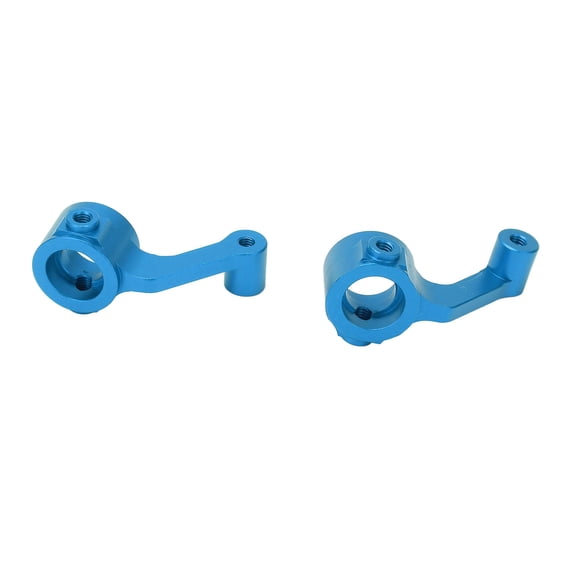 Riousery 2pcs RC Steering Blocks Aluminum Alloy Porous Design Reducing Vibration Practical RC Car Parts for ECX 2WD 1/10 Blue (2.36 inches / 6 cm)